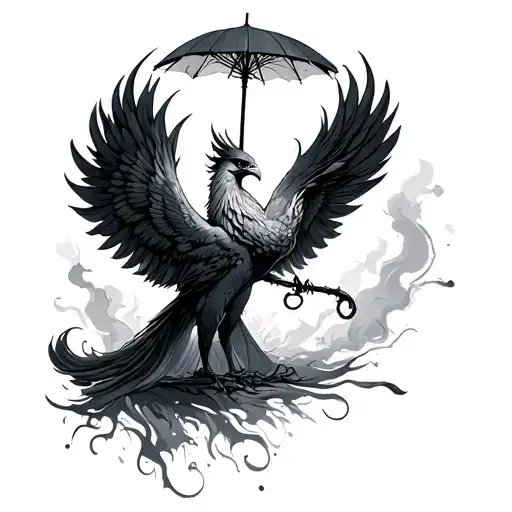 Phoenix Holding Umbrella
