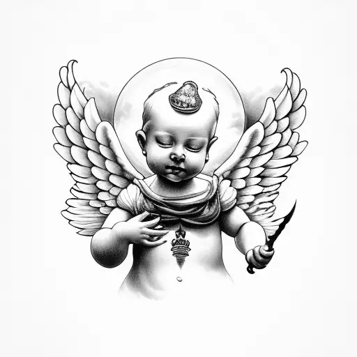 Cherub With Clouds