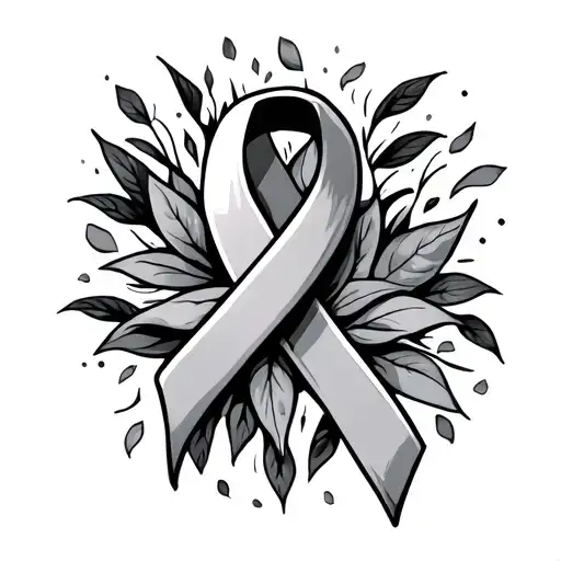 No One Fights Alone With Cancer Ribbons Floating