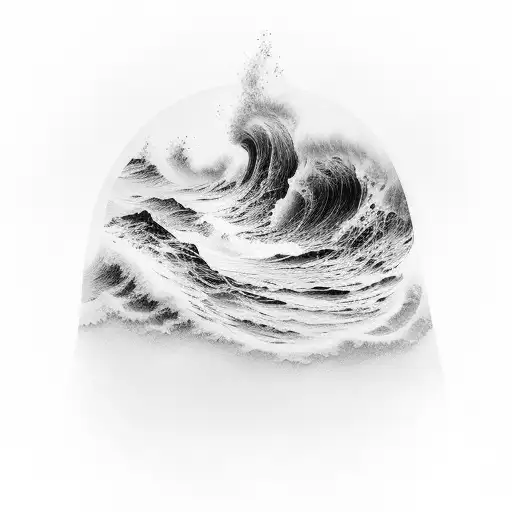 A Majestic Ocean Wave Crashing Against A Rocky Shoreline