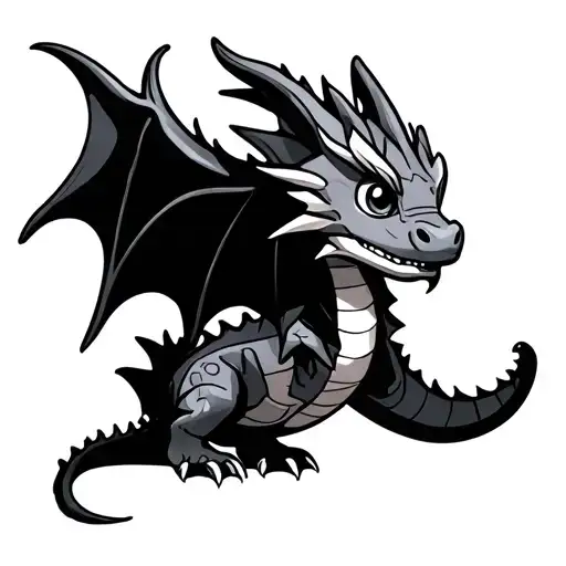 Minimalistic Cute Dragon
