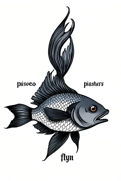 Pisces Zodiac Sign Incorporated With Name Flyn