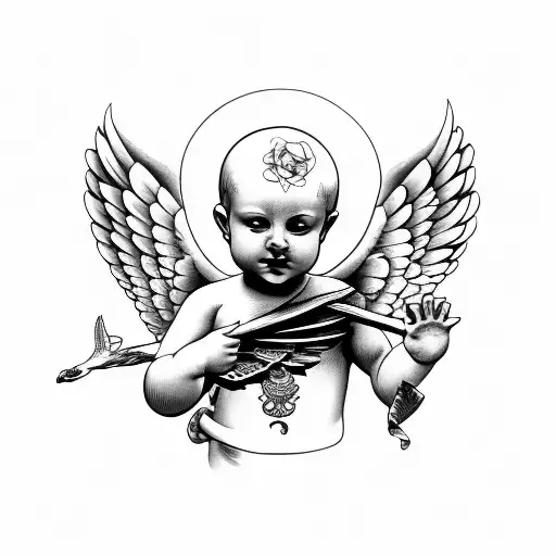 Cherub Peace Sign