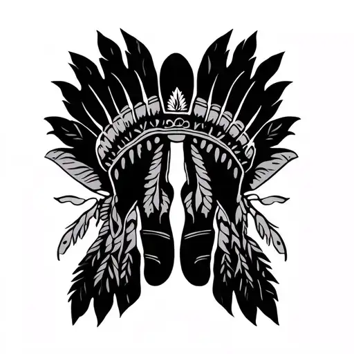 Black Foot Indian Simple