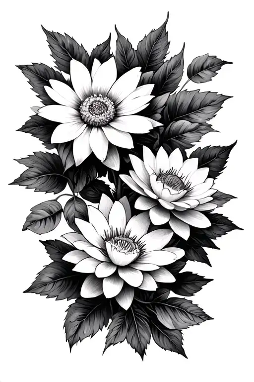 Daisy Chain Incorporating A Small Lotus Flower And Tea Rose