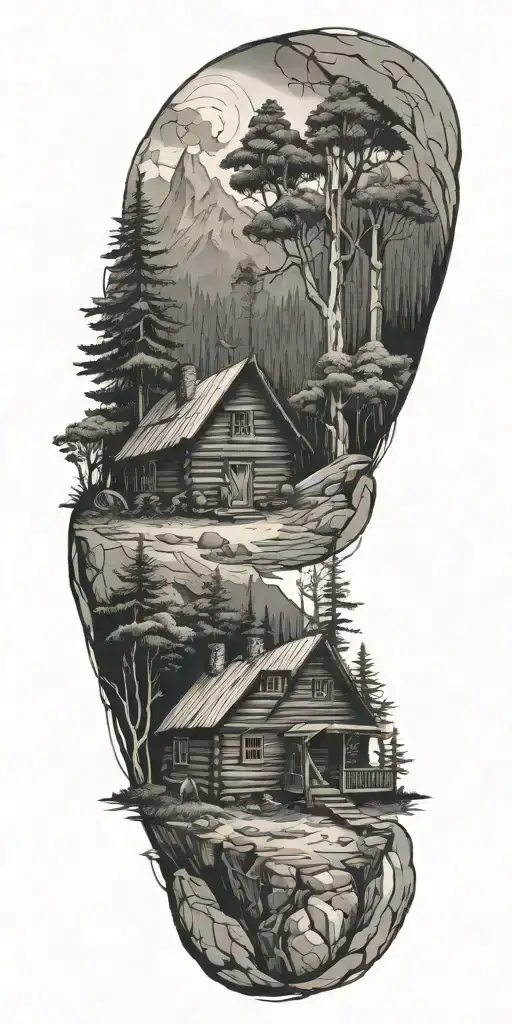 Log Cabin Surrounded