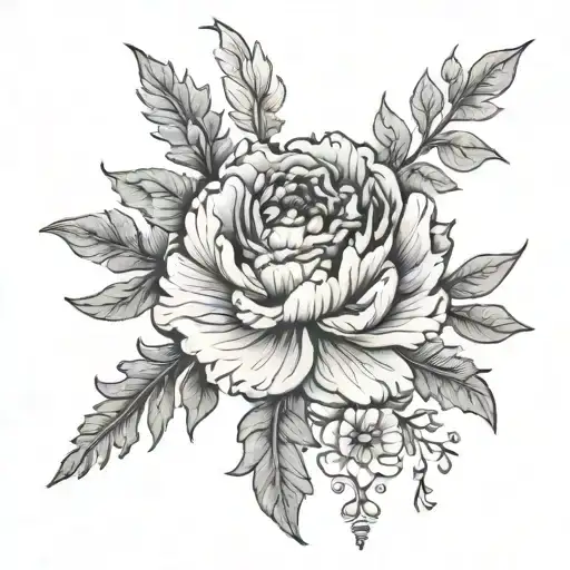 Peony Christian Cross