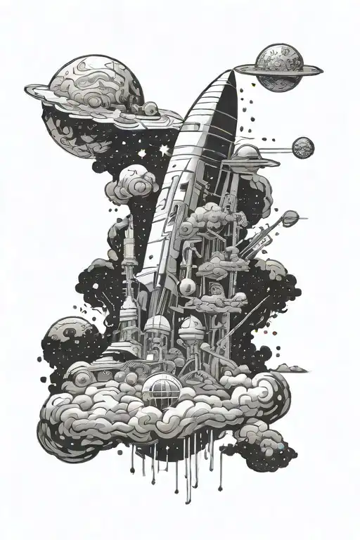 Fineline Space Theme With Cosmic Dust Clouds