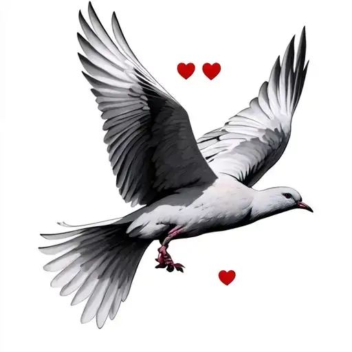 Doves Flying Love