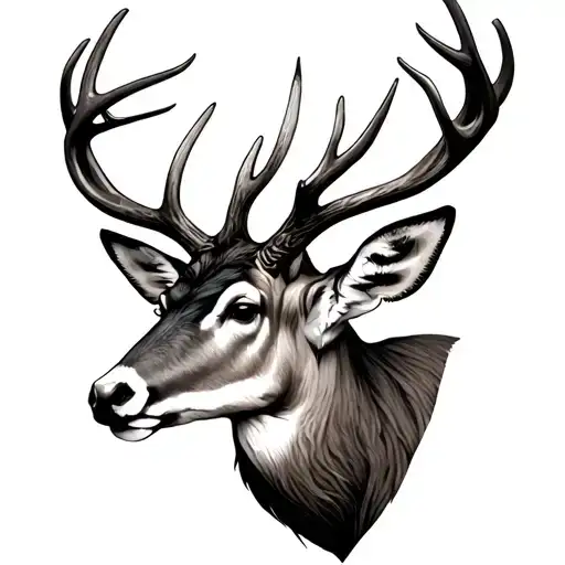 Cross Deer Head
