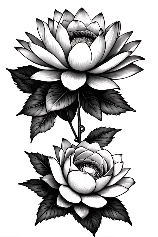 Daisy Chain With Lotus Flower And Tea Rose