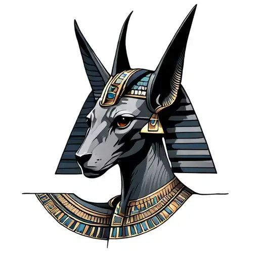 Detailed Egyptian God Anubis