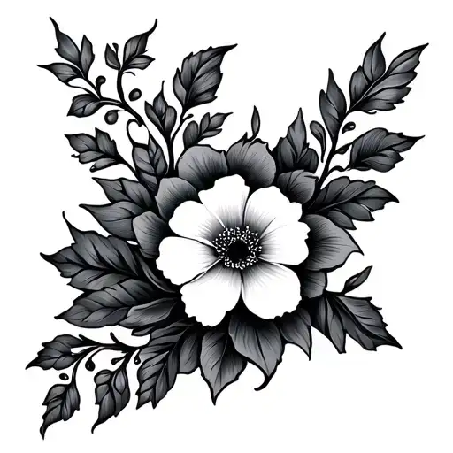 Vining Floral Band Tats