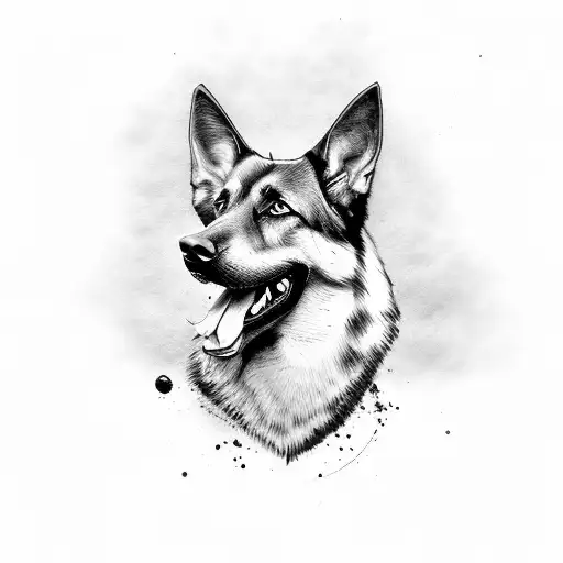 German Shepard Biting