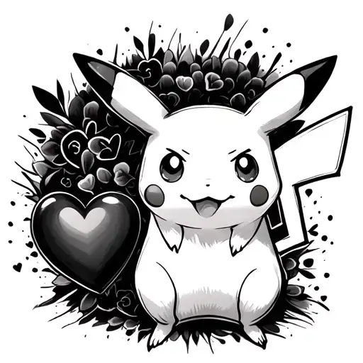 Pikachu Love Heart