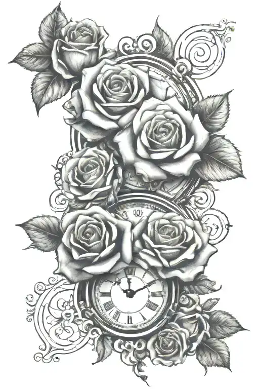 3 Birth Clock Roses