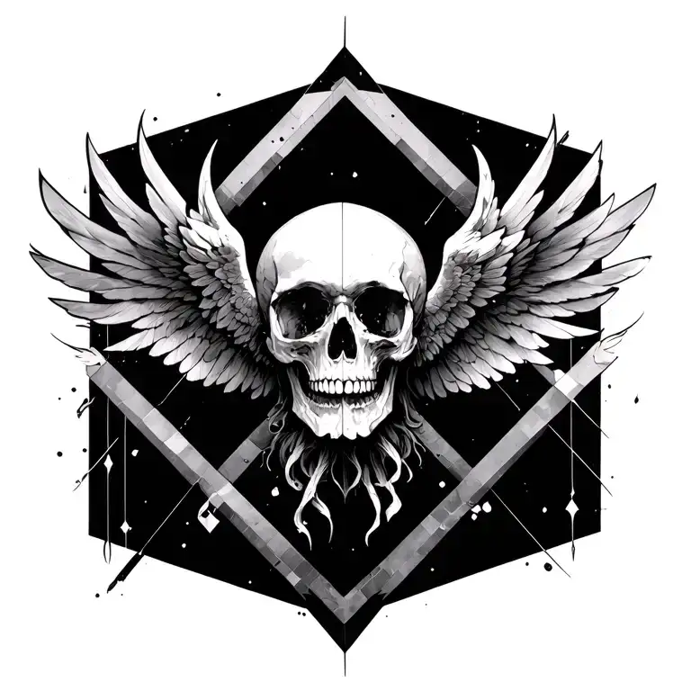 Memento Mori Icarus Falling Geometrical