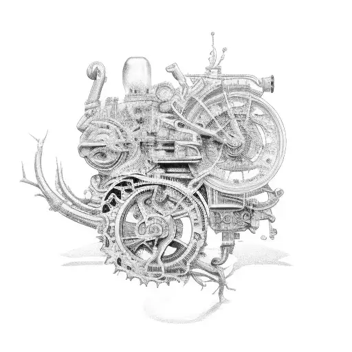 A Vintage Car With Intricate Mechanical Details
