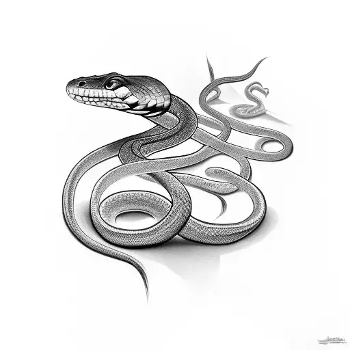 Snake Tattoo Geometric And Realism
