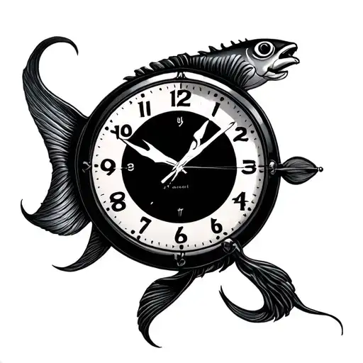 Guitar Clock Fish