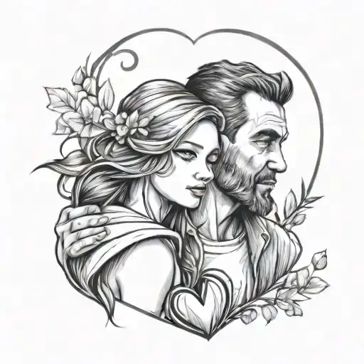 Dad And Daughter Heart