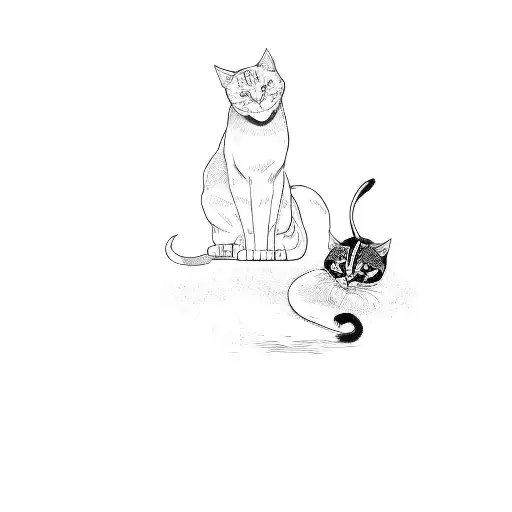 A Black Cat And A Panther