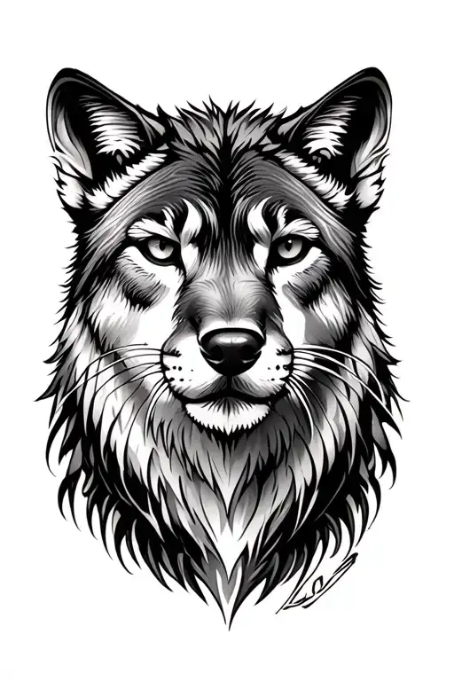 Mountain Lion And Wolf Matching