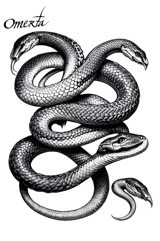 Omerta Tattoo With Snakes