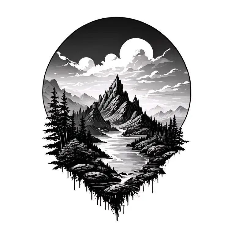 Landscape Tattoo Design