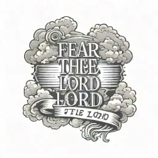 Fear The Lord Bible Verse With Clouds