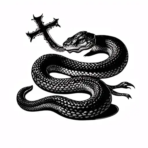 Snake That Sheds In The Shape Of A Cross