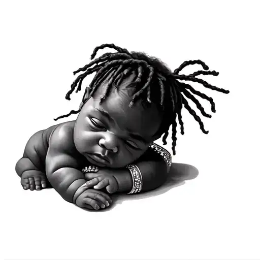 Dreadlock Baby With Cuban Bracelet Style