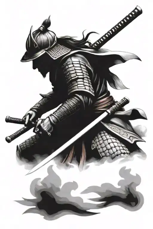 Realistic Japanese Samurai In