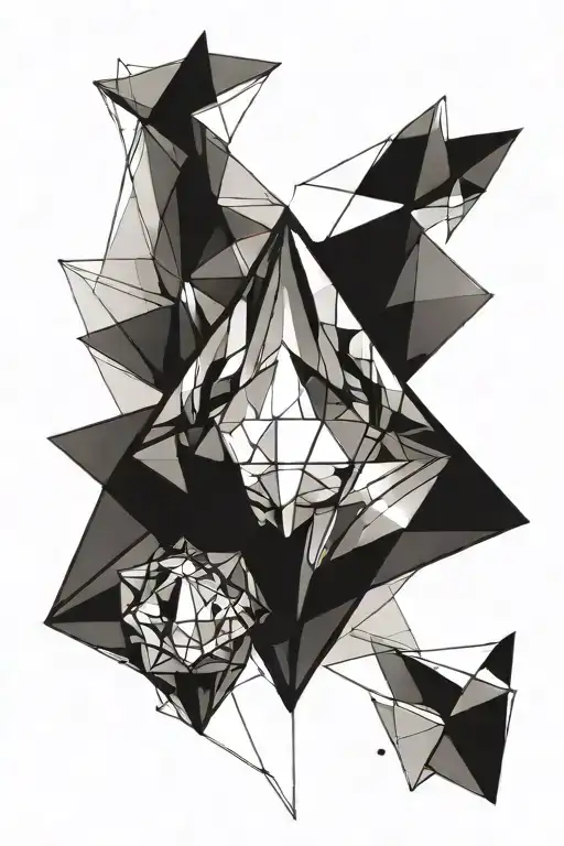 Crystal Diamond Shaped Line Outlining