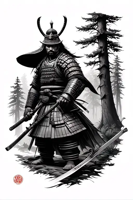 Samurai In The Forest
