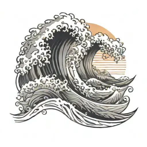 Portugal Big Waves Beach Sunset