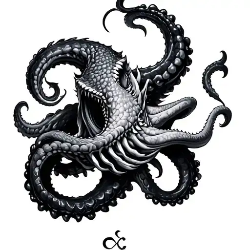 Kraken Wrapped Around Arm Sleeve