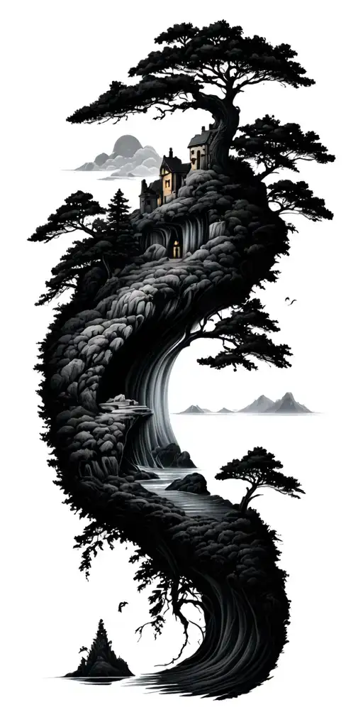 Landscape Tattoo Design