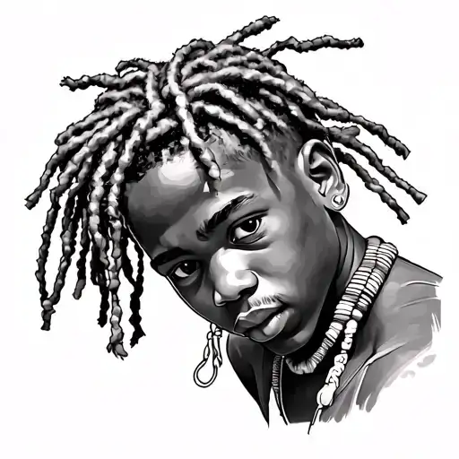 White Kid With Dreadlock With Cuban Bracelet