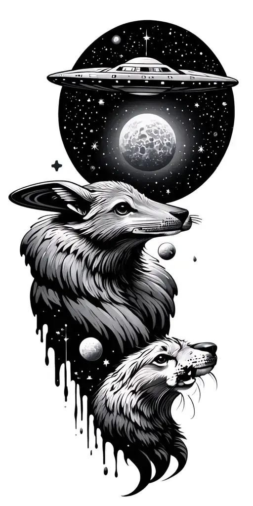 Ufo Cosmos And Animals