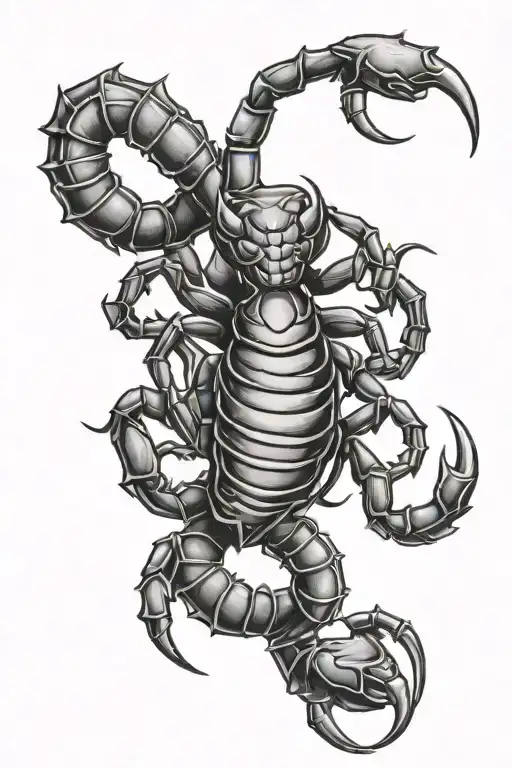 Traditional Style Tattoo Of A Scorpion