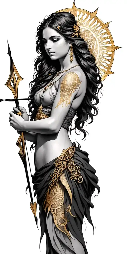 Goddess Bow And Arrow