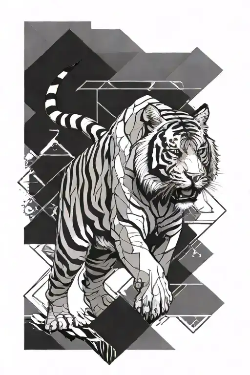 Geometrical Tiger Walking