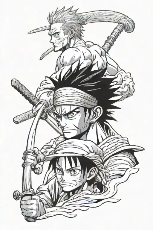 Roronoa Zoro Et Luffy One Piece Anime Characters
