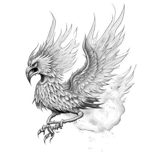 A Phoenix Rising From A Pile Of Children's Toys