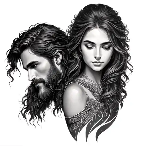 Matching Tattoos For A Couple Who Love Lord Of The Rings