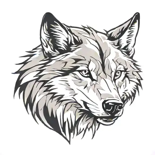A Dynamic Sports-themed Tattoo Featuring A Wolf As The Mascot