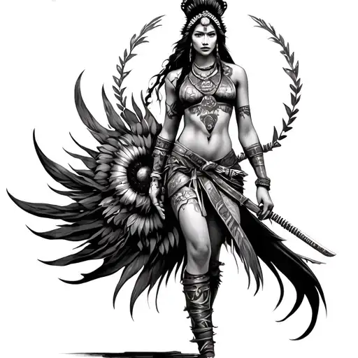 Filipino Warrior Women Full Body