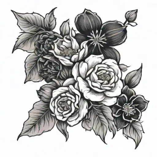 Rose Daffodil Narcissus Poppy Bouquet