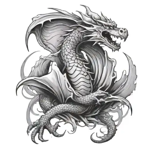 Shull And Dragon Flying